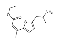 ethyl 3-[5-(2-aminopropyl)thiophen-2-yl]but-2-enoate结构式