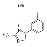 1-Methyl-5-m-tolyl-4,5-dihydro-1H-imidazol-2-ylamine; hydrobromide Structure