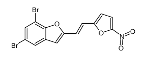 5,7-dibromo-2-[2-(5-nitrofuran-2-yl)ethenyl]-1-benzofuran结构式