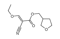 oxolan-3-ylmethyl 2-cyano-3-ethoxyprop-2-enoate结构式