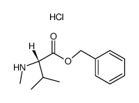 苄基(2S)-3-甲基-2-(甲基氨基)丁酸盐酸盐结构式