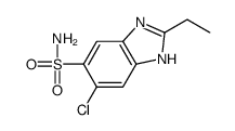 6-chloro-2-ethyl-3H-benzimidazole-5-sulfonamide结构式