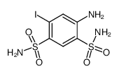 4-amino--6-iodo-1,3-benzenedisulfonamide结构式