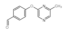 4-[(6-甲基吡嗪-2-基)氧基]苯甲醛结构式