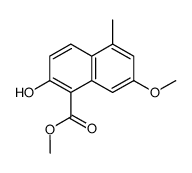 2-hydroxy-7-methoxy-5-methylnaphthalene-1-carboxylic acid methyl ester Structure