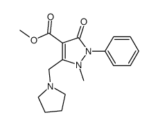 methyl 1-methyl-3-oxo-2-phenyl-5-(pyrrolidin-1-ylmethyl)-2,3-dihydro-1H-pyrazole-4-carboxylate结构式