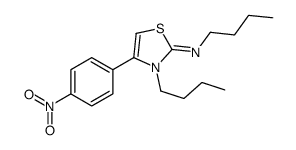 N,3-dibutyl-4-(4-nitrophenyl)-1,3-thiazol-2-imine结构式