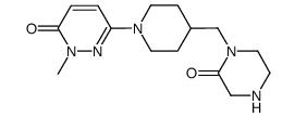 2-methyl-6-(4-(2-oxopiperazin-1-ylmethyl)-piperidin-1-yl)-2H-pyridazin-3-one结构式