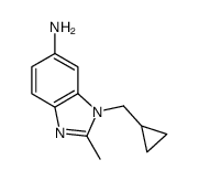3-(cyclopropylmethyl)-2-methylbenzimidazol-5-amine结构式