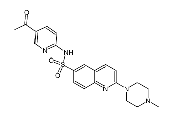 2-(4-methyl-piperazin-1-yl)-quinoline-6-sulfonic acid (5-acetyl-pyridin-2-yl)-amide结构式