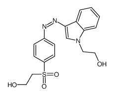 2-[3-[[4-(2-hydroxyethylsulfonyl)phenyl]diazenyl]indol-1-yl]ethanol Structure