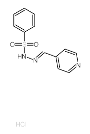 Benzenesulfonic acid, (4-pyridinylmethylene)hydrazide, monohydrochloride Structure