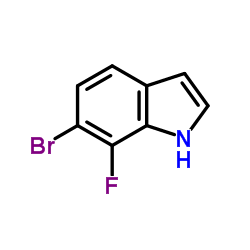 6-Bromo-7-fluoro-1H-indole结构式
