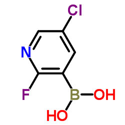 (5-Chloro-2-fluoro-3-pyridinyl)boronic acid structure