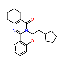 3-(2-Cyclopentylethyl)-2-(2-hydroxyphenyl)-5,6,7,8-tetrahydro-4(3H)-quinazolinone Structure