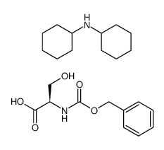 dicyclohexylamine ((benzyloxy)carbonyl)-D-serinate结构式