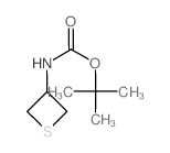 硫杂环丁烷-3-基氨基甲酸叔丁酯结构式