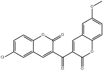 6-chloro-3-(6-methoxy-2-oxo-2H-chromene-3-carbonyl)-2H-chromen-2-one结构式