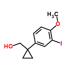 [1-(3-Iodo-4-methoxyphenyl)cyclopropyl]methanol结构式