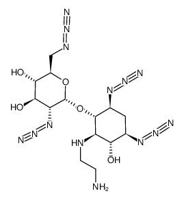 5-(2-aminoethyl)-amino-1,3,2',6'-tetraazido neamine Structure