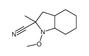 1-methoxy-2-methyl-3a,4,5,6,7,7a-hexahydro-3H-indole-2-carbonitrile结构式