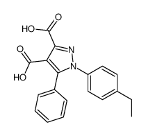 1-(4-ethylphenyl)-5-phenylpyrazole-3,4-dicarboxylic acid结构式