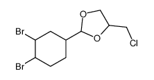 4-(chloromethyl)-2-(3,4-dibromocyclohexyl)-1,3-dioxolane Structure