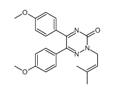 5,6-bis(4-methoxyphenyl)-2-(3-methylbut-2-enyl)-1,2,4-triazin-3-one结构式