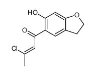 3-chloro-1-(6-hydroxy-2,3-dihydro-benzofuran-5-yl)-but-2-en-1-one结构式
