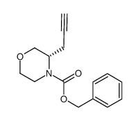 benzyl (3S)-3-(prop-2-yn-1-yl)morpholine-4-carboxylate结构式