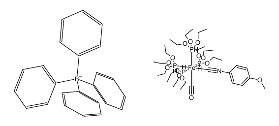 cis-[Fe(CO)(4-CH3O-C6H4NC)(P(OEt)3)4](BPh4)2结构式