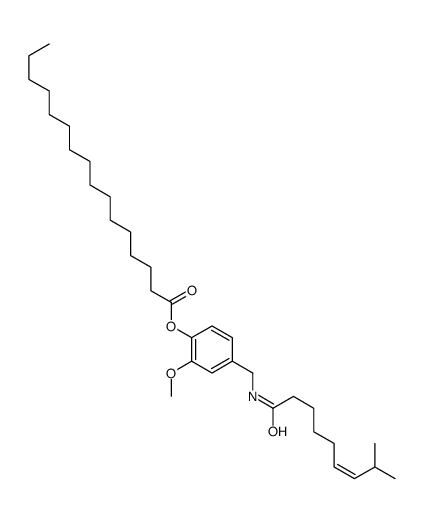 [2-methoxy-4-[[[(E)-8-methylnon-6-enoyl]amino]methyl]phenyl] hexadecanoate结构式