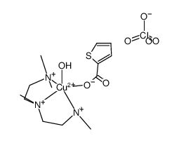 Cu(N,N,N',N'',N''-pentamethyldiethylenetriamine)(2-thiophenecarboxylate)(H2O)(ClO4) Structure