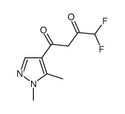 1-(1,5-DIMETHYL-1H-PYRAZOL-4-YL)-4,4-DIFLUORO-BUTANE-1,3-DIONE结构式