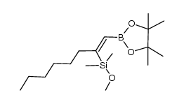 (Z)-2-(methoxydimethylsilyl)-1-(4,4,5,5-tetramethyl-1,3,2-dioxaborolan-2-yl)oct-1-ene结构式