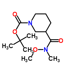 (S)-tert-butyl 3-(Methoxy(Methyl)carbamoyl)piperidine-1-carboxylate structure