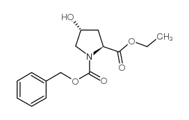 1-苄甲氧羰基-(4R)-羟基-2-脯氨酸乙脂结构式
