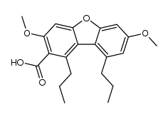3,7-dimethoxy-1,9-dipropyldibenzofuran-2-carboxylic acid Structure