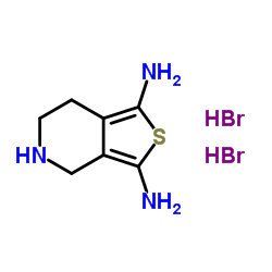 4,5,6,7-Tetrahydrothieno[3,4-c]pyridine-1,3-diamine dihydrobromide结构式