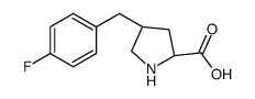 (2S,4R)-4-(4-Fluorobenzyl)pyrrolidine-2-carboxylic acid Structure