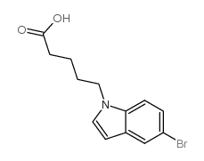 5-(5-溴-1H-吲哚-1-基)戊酸结构式
