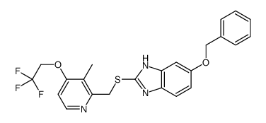 2-[[[3-Methyl-4-(2,2,2-trifluoroethoxy)-2-pyridyl]methyl]thio]-5-benzyloxy-1H-benzimidazole结构式