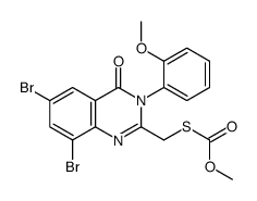 methyl [6,8-dibromo-3-(2-methoxyphenyl)-4-oxoquinazolin-2-yl]methylsulfanylformate结构式