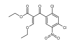ethyl ester of 2-(5-nitro-2,4-dichlorobenzoyl)-3-ethoxyacrylic acid Structure