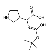 2-[(2-methylpropan-2-yl)oxycarbonylamino]-2-pyrrolidin-3-ylacetic acid Structure