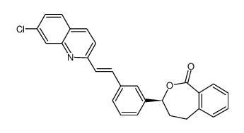(3S)-3-[3-[(E)-2-(7-chloro-2-quinolinyl)ethenyl]phenyl]-4,5-dihydro-3H-benzo[c]oxepin-1-one Structure