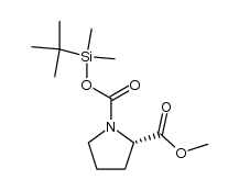 N-(tert-butyldimethylsilyloxycarbonyl)-L-proline methyl ester Structure