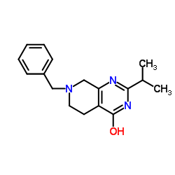 7-Benzyl-2-isopropyl-5,6,7,8-tetrahydropyrido[3,4-d]pyrimidin-4(1H)-one结构式