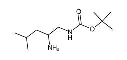 N-(2-amino-4-Methylpentyl)Carbamic acid 1,1-dimethylethyl ester结构式