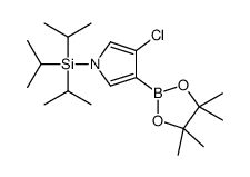 [3-chloro-4-(4,4,5,5-tetramethyl-1,3,2-dioxaborolan-2-yl)pyrrol-1-yl]-tri(propan-2-yl)silane Structure